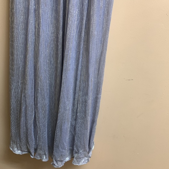 XSCAPE METALLIC LIGHT PURPLE LONG DRESS - Picture 3 of 5